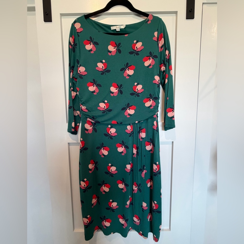 Boden Dress - Floral Midi 1/2 Sleeve - US 12